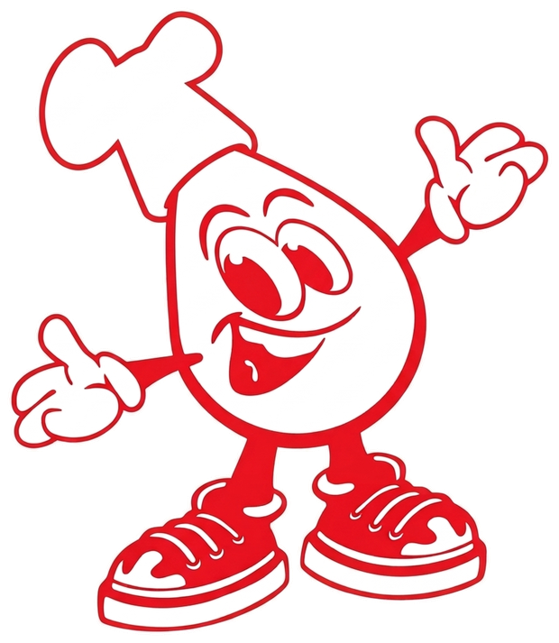 Mascote coxinha-chef da Salgados São Miguel